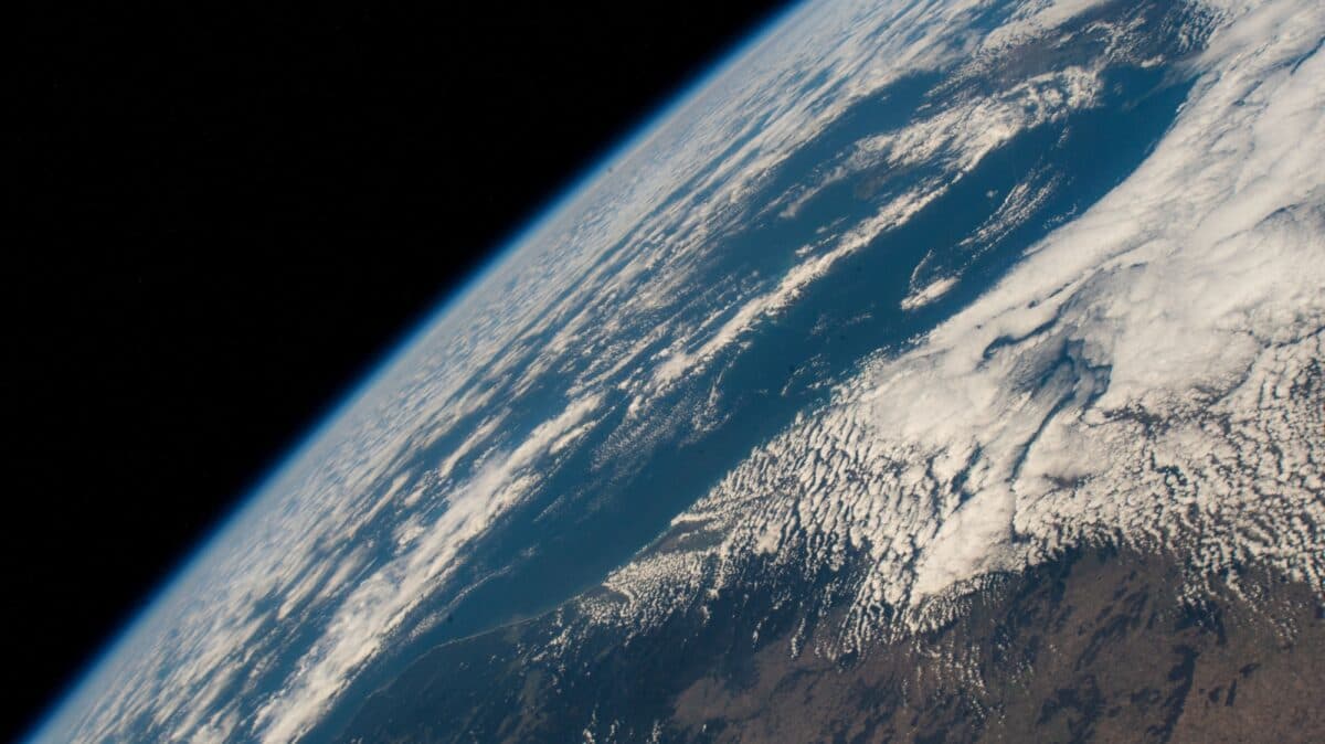 Utsnitt av jordkloden sett fra verdensrommet