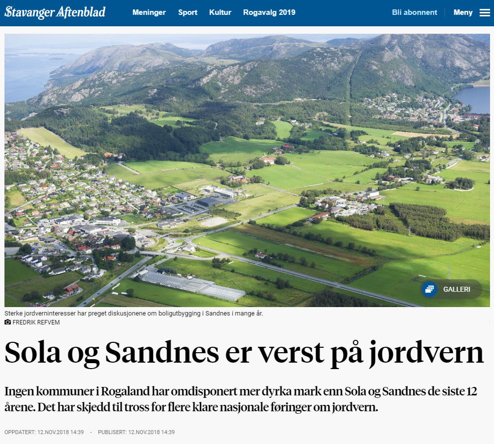 Faksimile - Aftenbladet - Jordvern