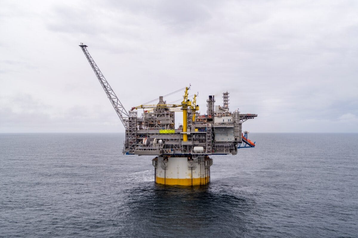 Oljefplattform i Norskehavet