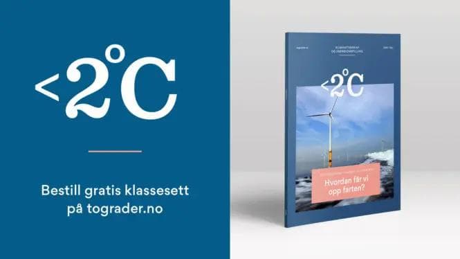 Banner med teksten bestill gratis klassesett på tograder.no