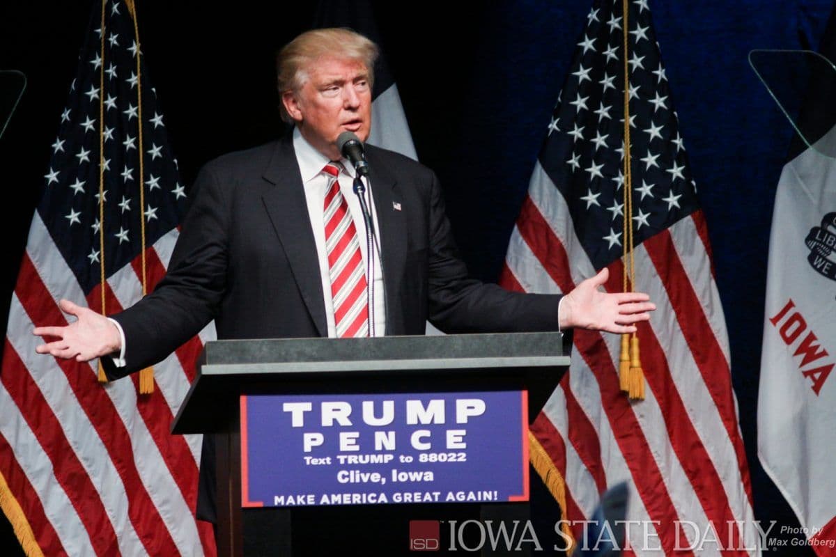 Donald Trump under et valgmøte i Iowa 13. september 2016.