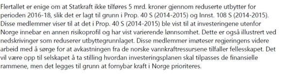 klipp fra innstillingen