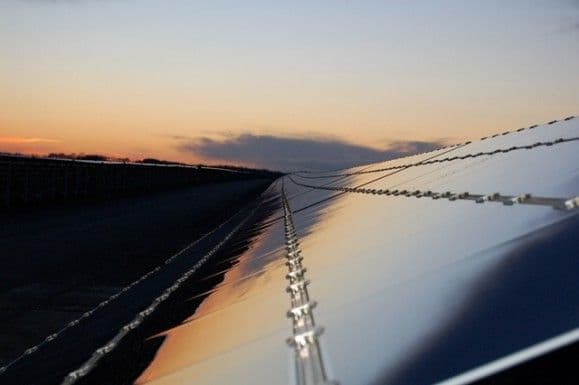 Sol i februar? Juwis solpark i Brandis (foto: Olav A. Øvrebø)