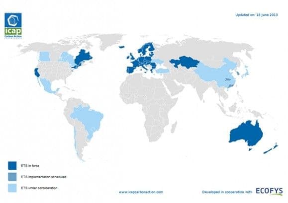 Verdens karbonmarkeder (ill. icapcarbonaction.com)