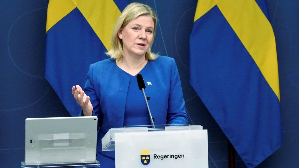 Magdalena Andersson ved talerstol