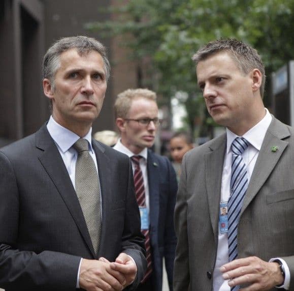 Jens Stoltenberg blir FN-utsending for klima og får med seg Kjetil Lund (til h.) som rådgiver. Her i 2010 (foto: Norway UN. Lisens: CC-by-nd)