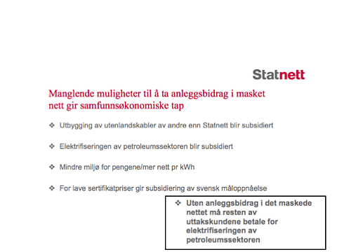 Samfunnsøkonomi og elektrifisering (kilde: Statnett)